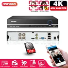 Обнаружение лица AI Hi3531D 4-канальный 8CH 4K H.265 + USB 3G WIFI Аудио 6 в 1 Гибридный коаксиальный рекордер XVI TVI CVI NVR AHD DVR