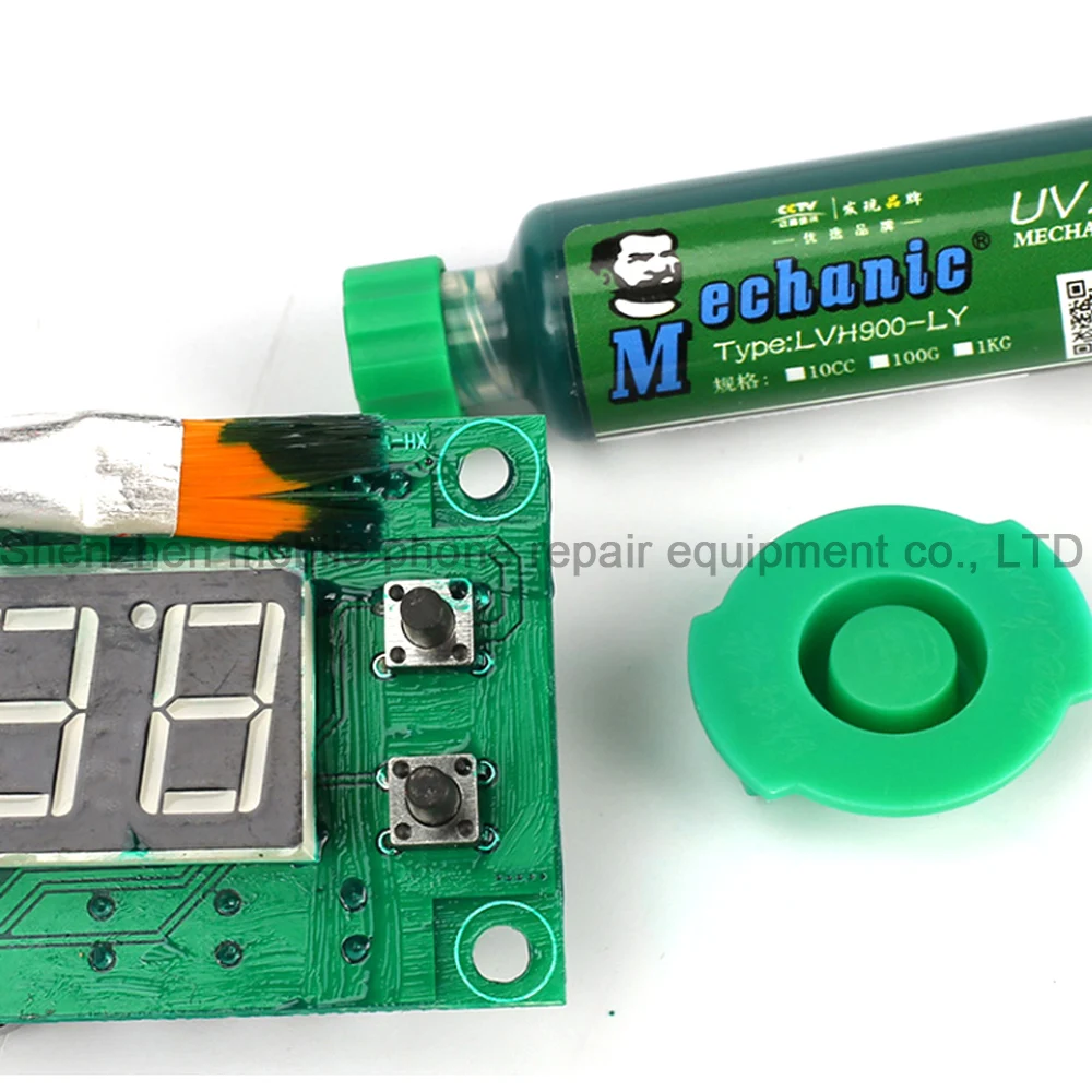 MECHANIC UV Light Curing BGA PCB Solder Mask Ink Black/Blue/Green/Red/Yellow/White Welding Oil + Aluminum Alloy Push Rod | Инструменты