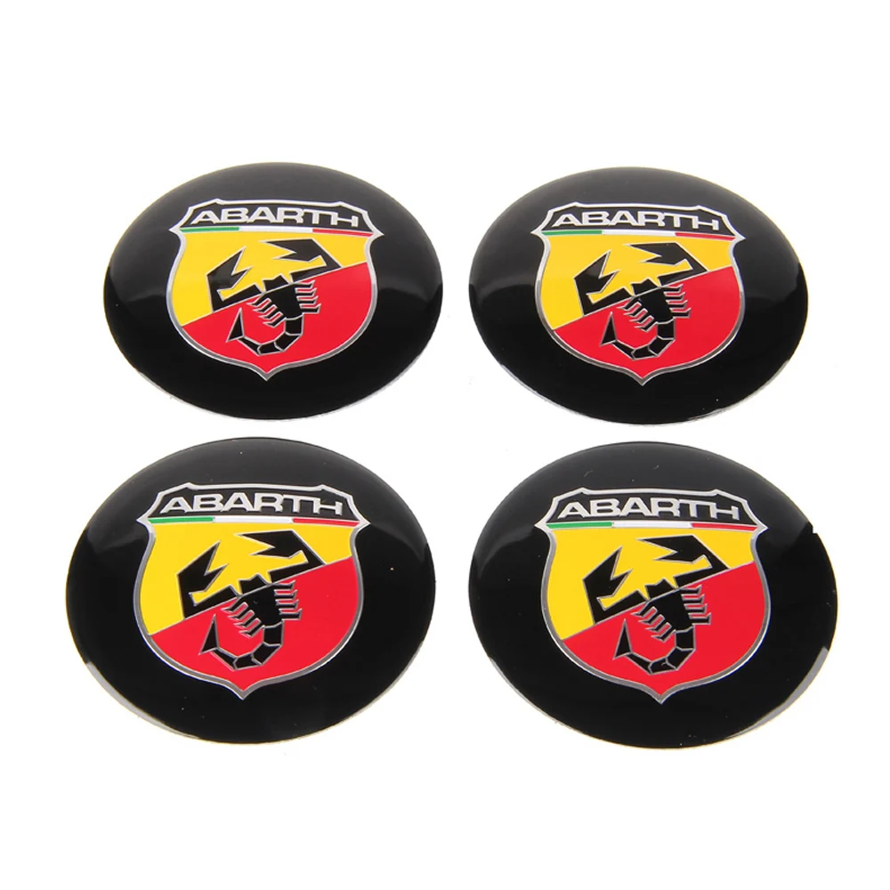 

56.5mm Car Wheel Center Hub Caps Stickers Tire Rim Emblem Badge Decoration for Abarth 595 500 Punto cabrio italia 124 spider