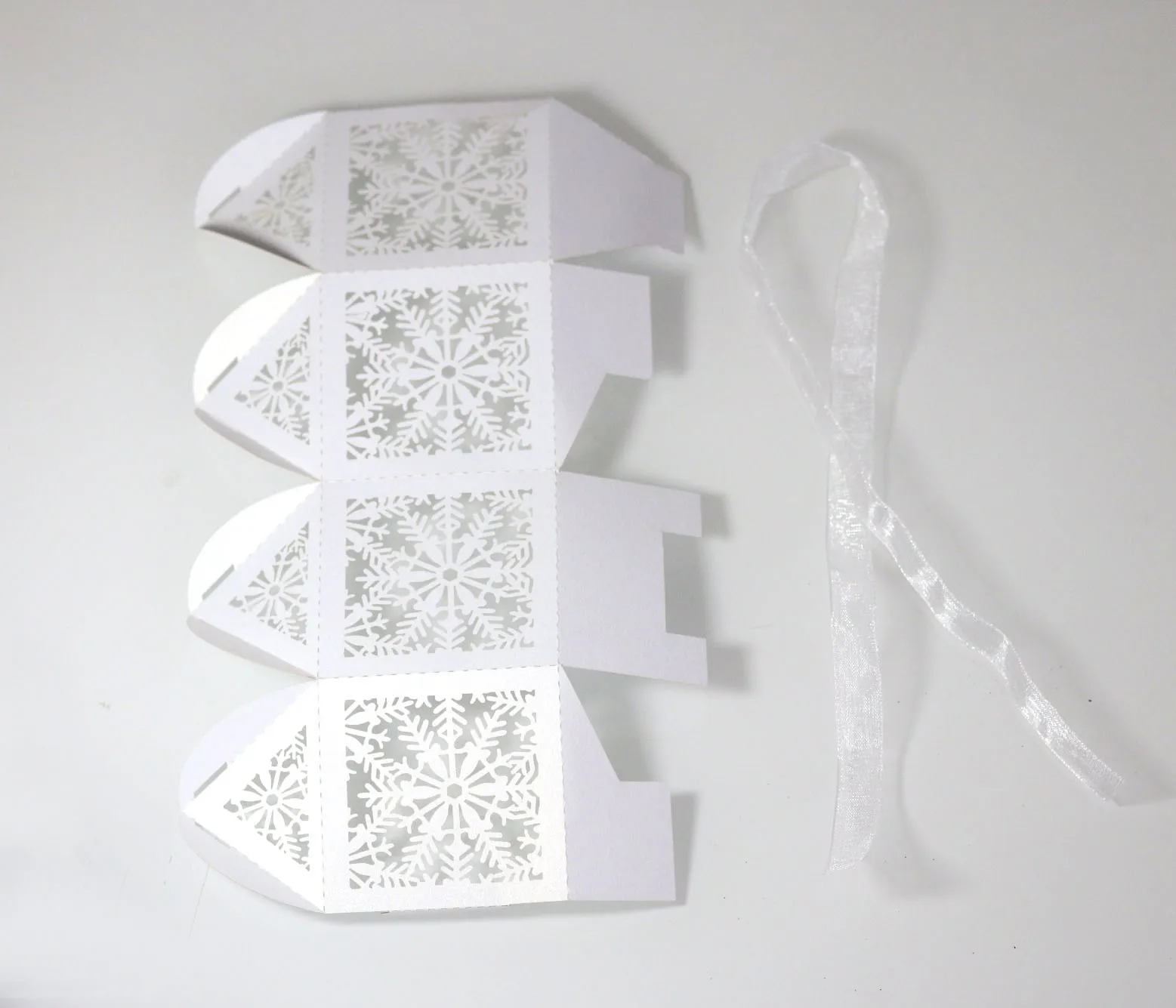 Полый Рождественский Конфета Снежинка коробка с лентой шоколад Свадебная