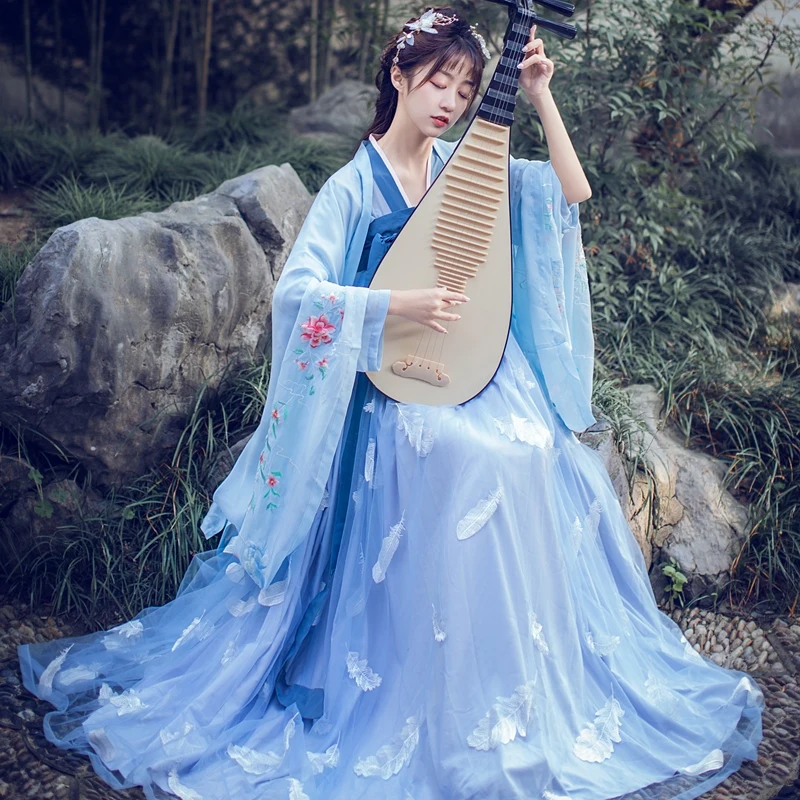 Восточное платье Hanfu Женский Китайский традиционный костюм Классическая