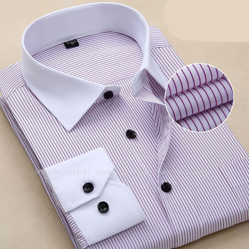 Мужская Деловая блузка для работы с автомобилем полосатая футболка длинным