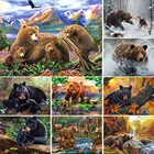 5D алмазная живопись медведь Набор для вышивки крестиком животные полная квадратная Алмазная вышивка мозаика картина стразы украшение для дома
