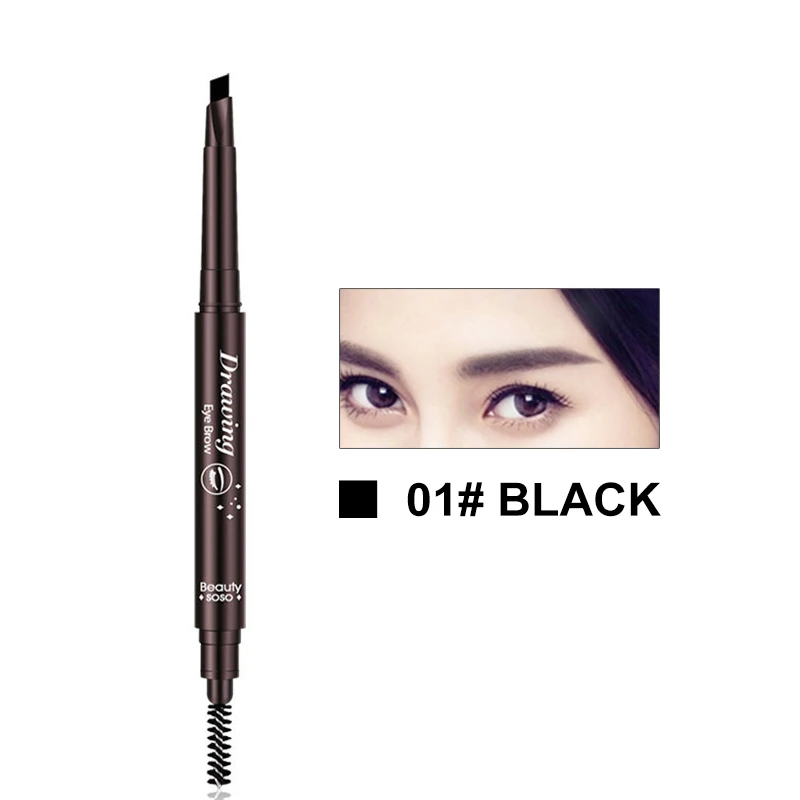 Beauty Automatically Rotate Eyebrow Pencil Waterproof Easy To Color Double-end Pen MakeupR1 | Красота и здоровье