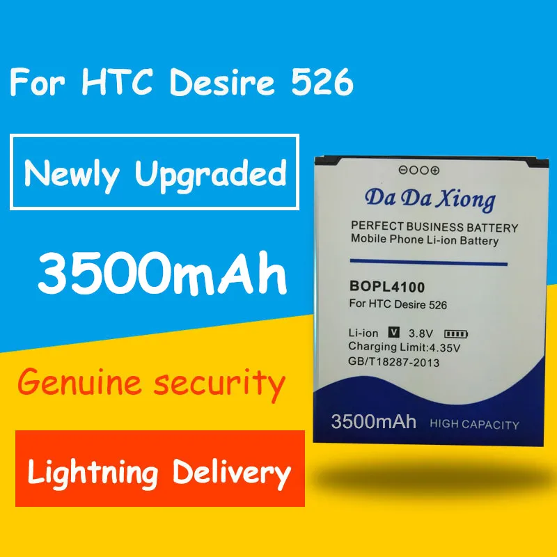 

Free Shipping 3500mAh BOPL4100 BOPM3100 Battery For HTC Desire 526 526G 526G+ Dual SIM D526h Replacement Batteria