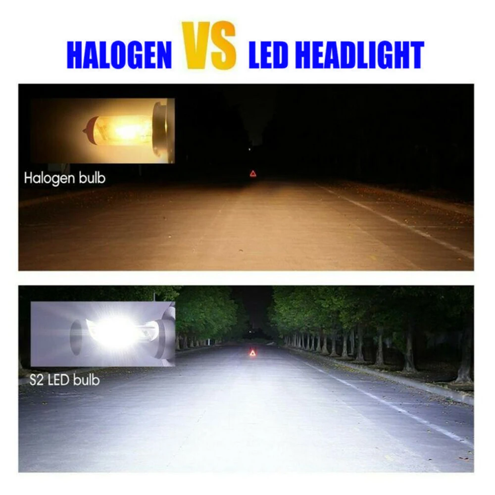 

8000LM LED Headlight Built-in Replacement Car Auto Silver Aluminum Alloy