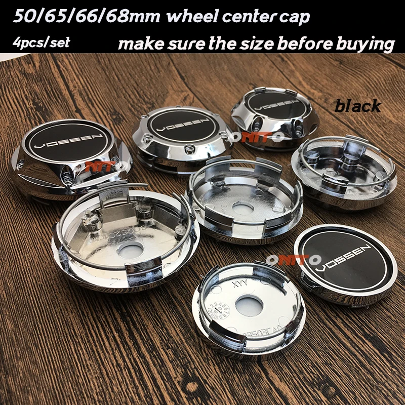 

4x 100% new BLACK Vossen logo 45mm Emblem Sticker decal car accessorie 50mm 65mm 66mm 68mm wheel center cap rim badge covers