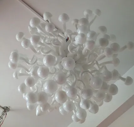 LR055 Бесплатная доставка белая люстра из муранского стекла с большим грибом|murano