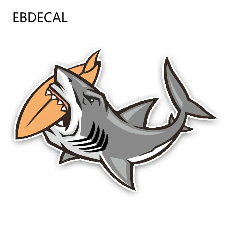 Ebdeckle прекрасные доски для серфинга и акулы мультфильм цветной