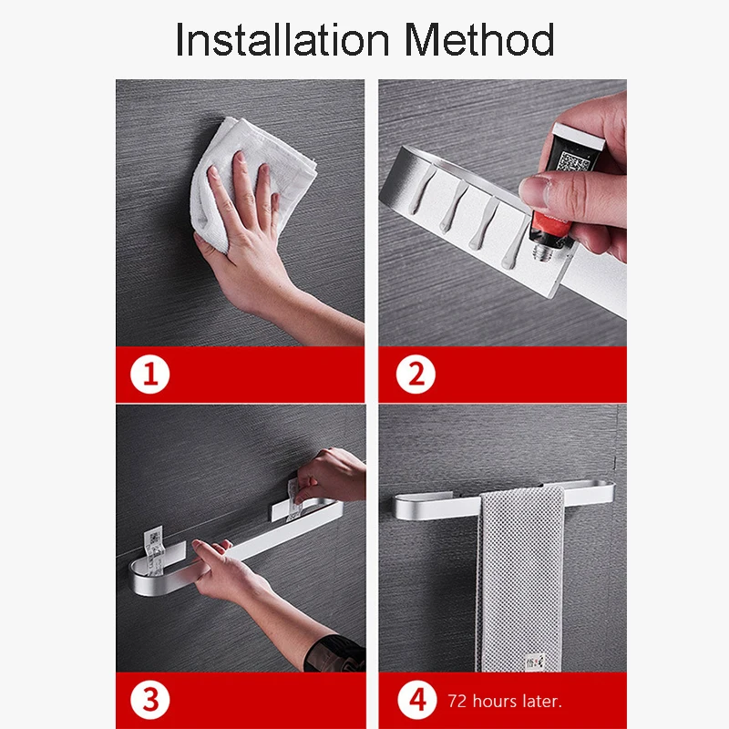 Вешалка для полотенец держатель в ванную комнату вешалка черная серебристая