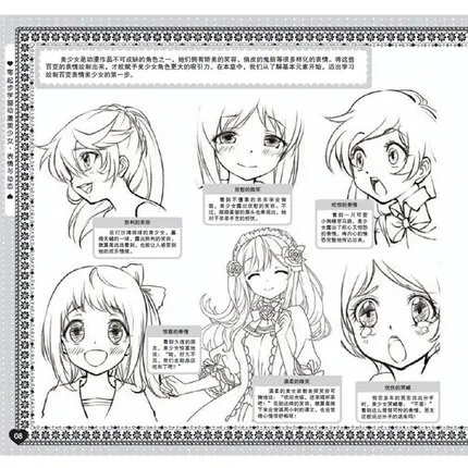 

Zero start to learn to draw anime beautiful girl/Expressions and dynamics