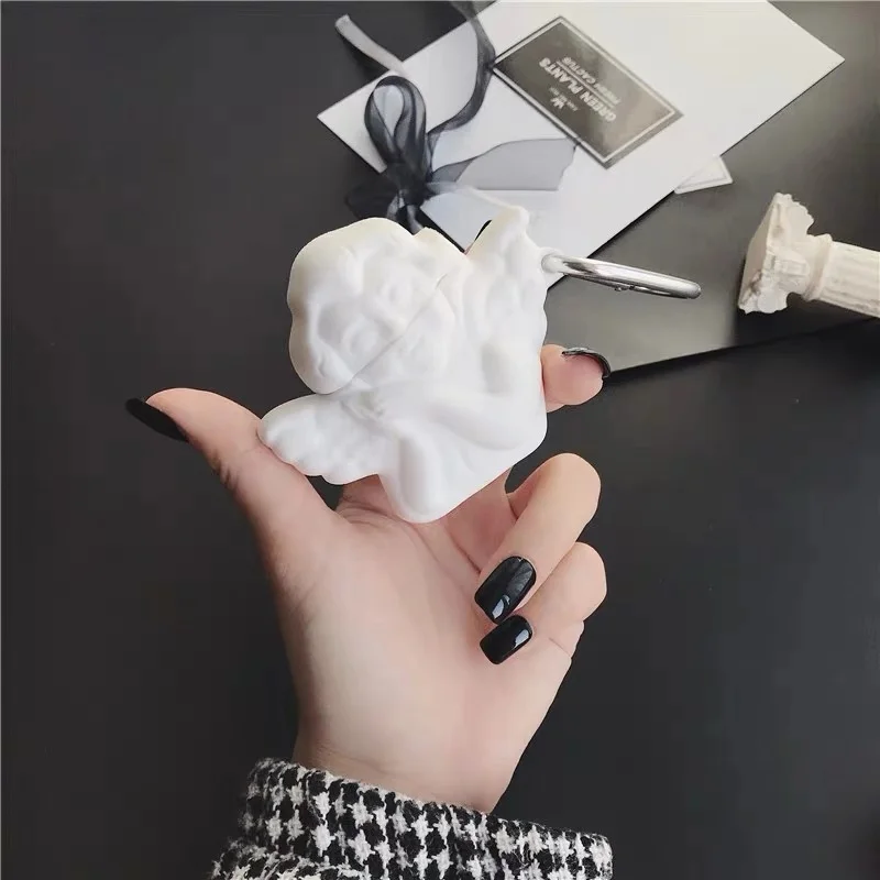 Model1 Супер милый маленький ангел Силиконовый чехол для Apple Airpods 1/2 Bluetooth беспроводные наушники аксессуары для наушников Защитный чехол - Цвет: Model1
