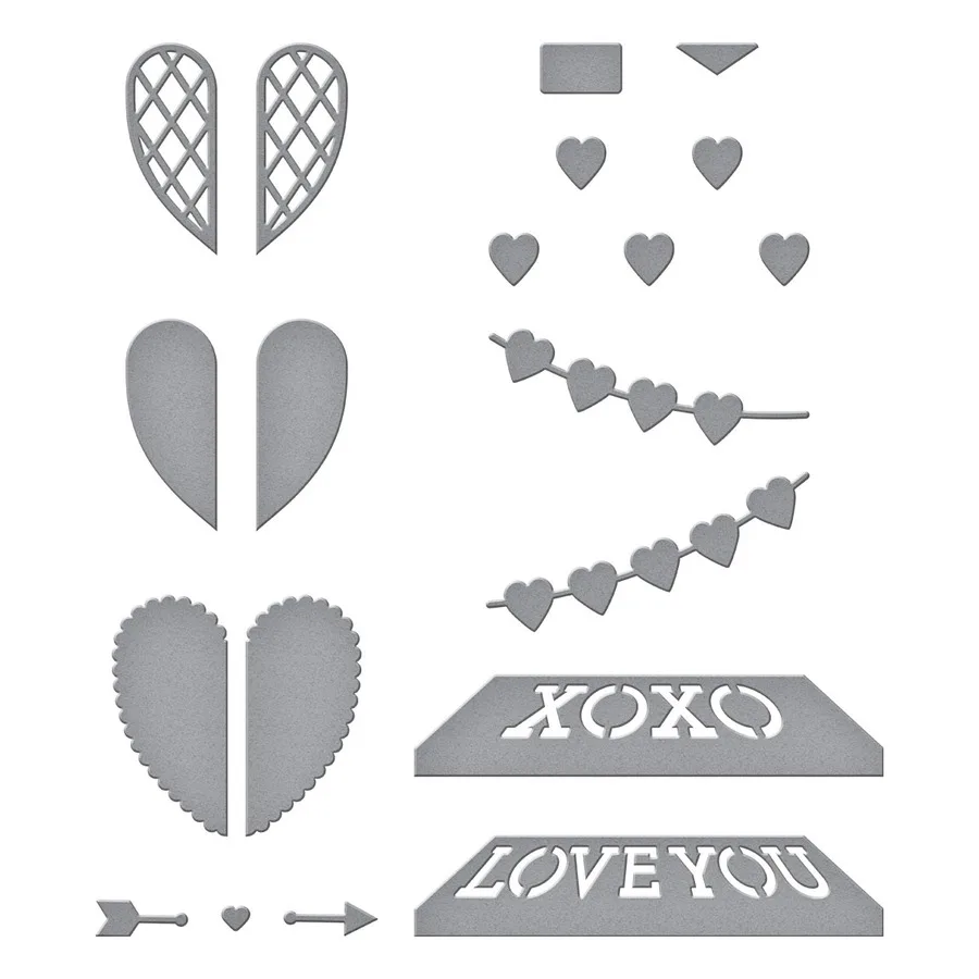 

2021Diy New Gift Craft Metal Cutting Dies Open House Valentines Etched Dies Scrapbook Paper Craft Knife mold Blade Punch Stencil