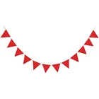 Баннер для украшения Дня матери, 4 м, 12 шт., красный, белый, разноцветный, фестивальные флаги