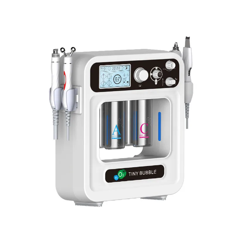 

2021 New 4 in 1 Portable hydro facial machine H2O2 silk peel machine hydro dermabrasion