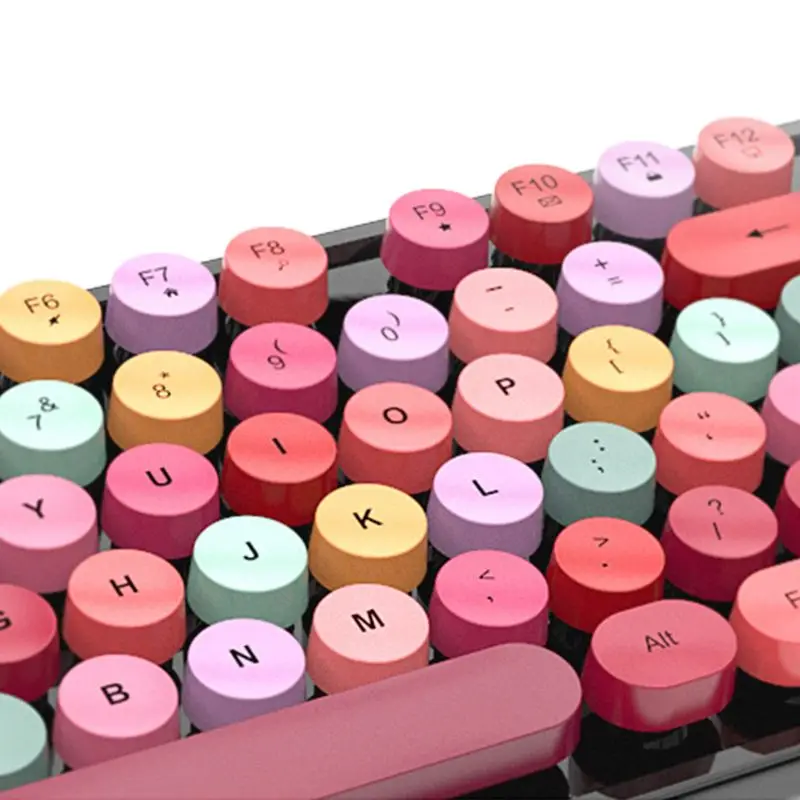 

1 Set 2.4Ghz Wireless Keyboard and Mouse Set Portable Universa Laptop Round Keycap Keyboard and Mice