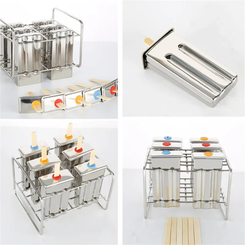 6 шт. форма для мороженого из нержавеющей стали| |