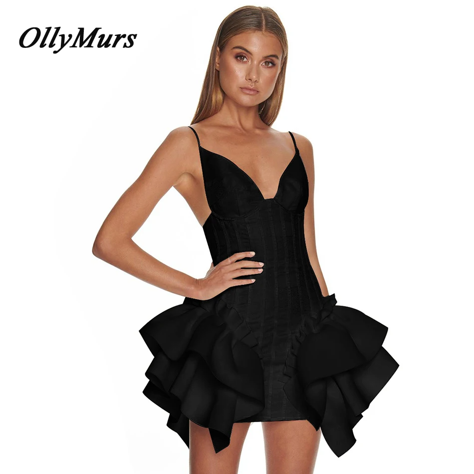 OllyMurs 2020 новое летнее модное сексуальное облегающее женское платье Vestidos с v