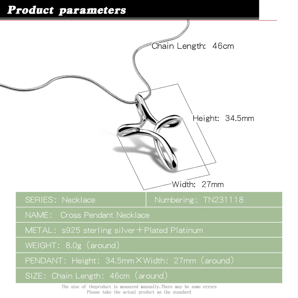 Индивидуальная подвеска в виде полого Креста ожерелье для мужчин и женщин