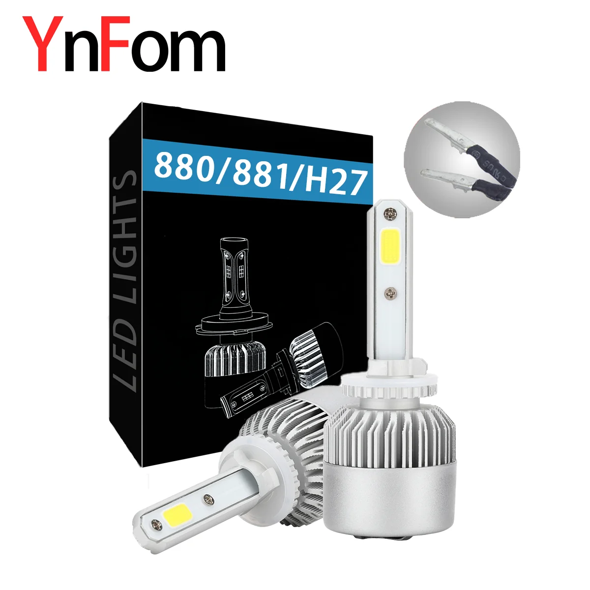 

YNFOM LED Lamp 880 881 is used for low light, high light and fog light position of Toyota, Honda, Ford, Volkswagen