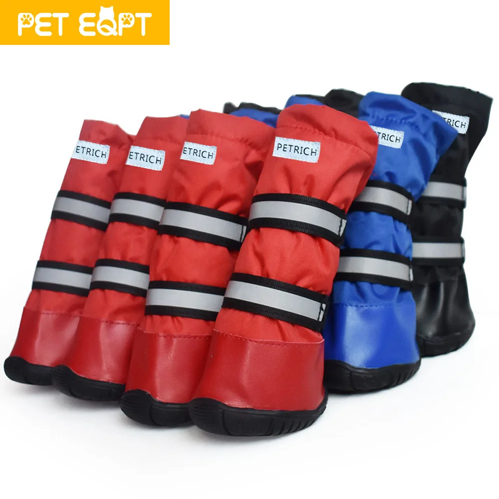 

4 Pcs/Set Big Dog Shoes Autumn Winter Waterproof Snow Dog Boots Casual Dog Shoes Pet Slip-resistant Shoes For Dog