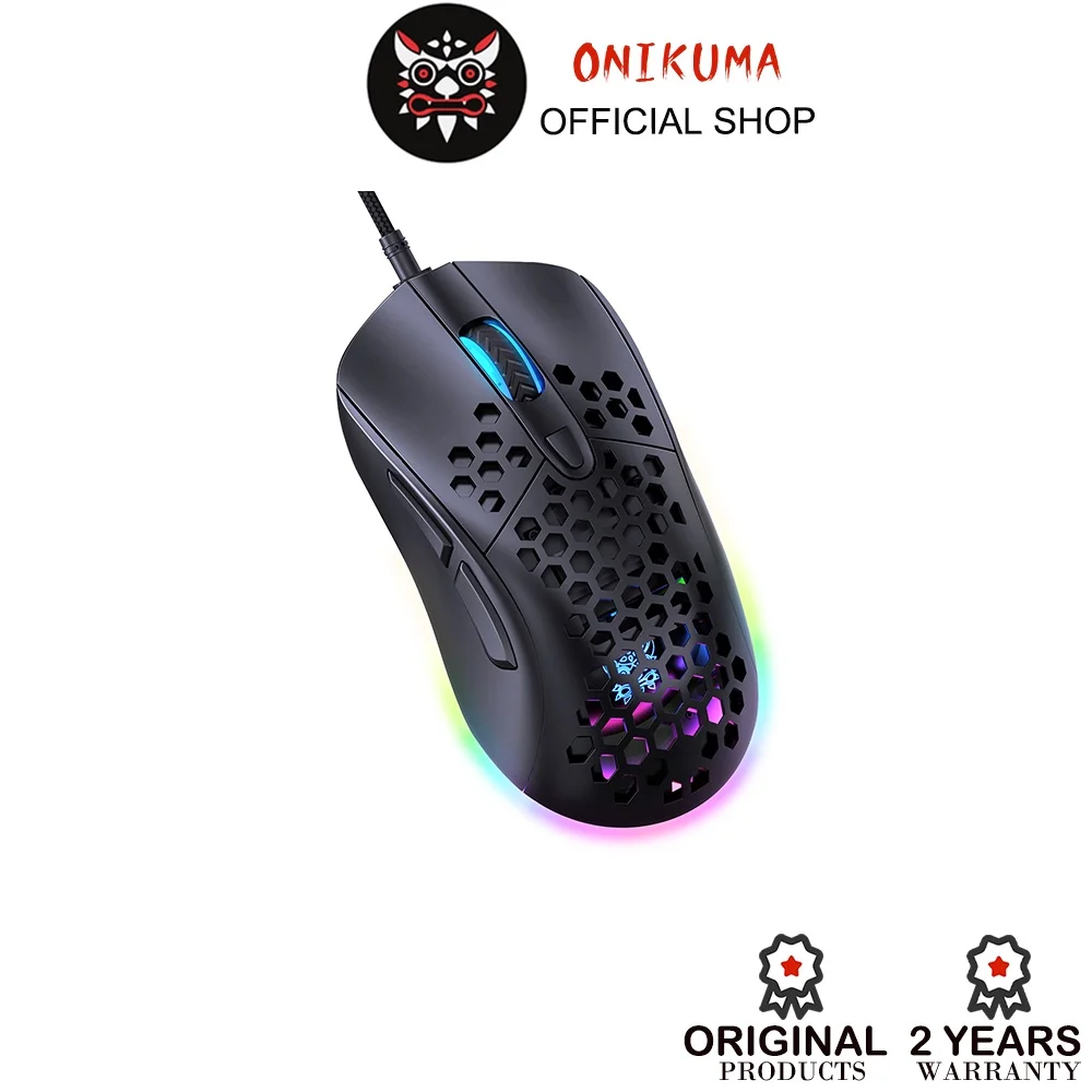 

ONIKUMA CW906 RGB Light 7200 DPI Programmable 6 Buttons Optical USB Wired Mouse Gamer Mice Computer Gaming Glowing Mouse