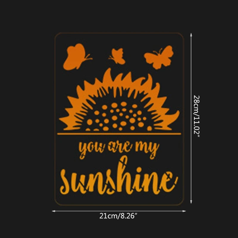 Reusable Sunflower Painting Stencils DIY Art Home Decoration Drawing Templates on Wood Wall Paper Card Canvas 11 Pieces 1XCE | Канцтовары
