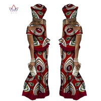 brw new arriving fashion africa 2 pieces skirt set dashiki long skirt headtie skirt traditional african clothing wy1559