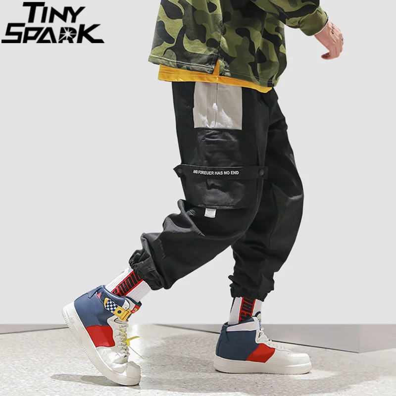 Мужские брюки карго с несколькими карманами в стиле Харадзюку для бега уличная