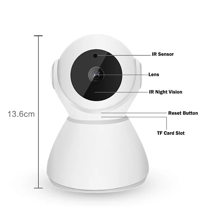 1080P ip wifi камера 360 градусов полный угол обзора двухсторонняя аудио