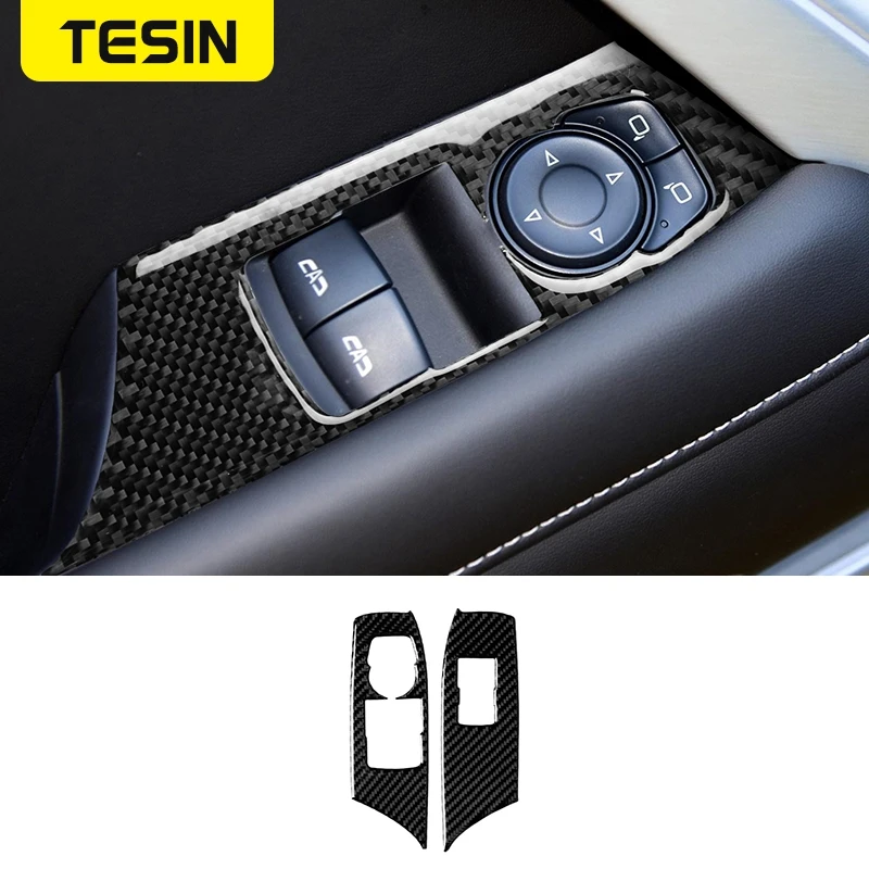 TESIN мягкое углеродное волокно Автомобильный интерьер приборной панели рамка
