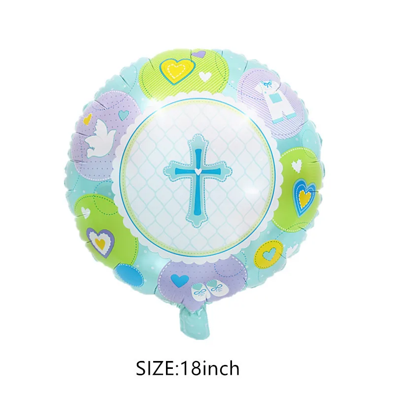 

New 18 Inch Round Happy Birthday Aluminum Foil Balloon Butterfly Flower Candle Cake Party Decoration Gift