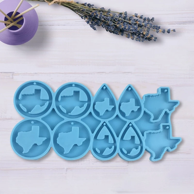 

Earrings Epoxy Resin Mold Ear Studs Dangle Casting Silicone Mould DIY Crafts Jewelry Pendants Casting Tools N84D