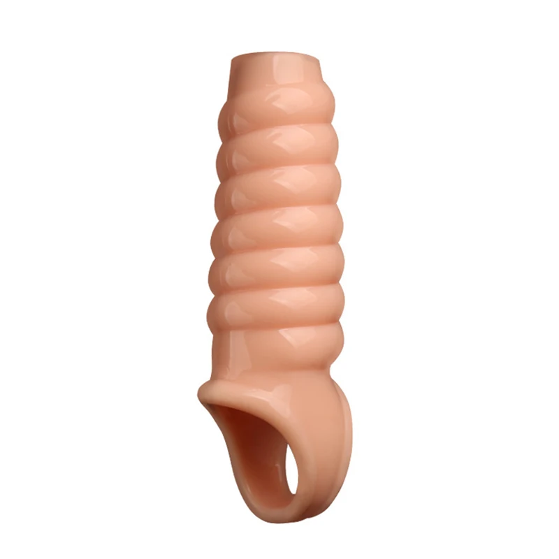 Men Delay Lock Sperm Fine Condom Threaded Enhancer Ring Penis Extender Sleeve Erection Dick Cock Sex Toys For Intimate | Красота и