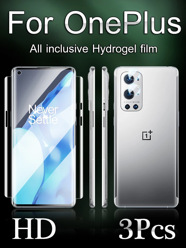 3 в 1 полное покрытие OnePlus 10Pro 9Pro Защита экрана для One Plus 8 Pro Передняя Задняя