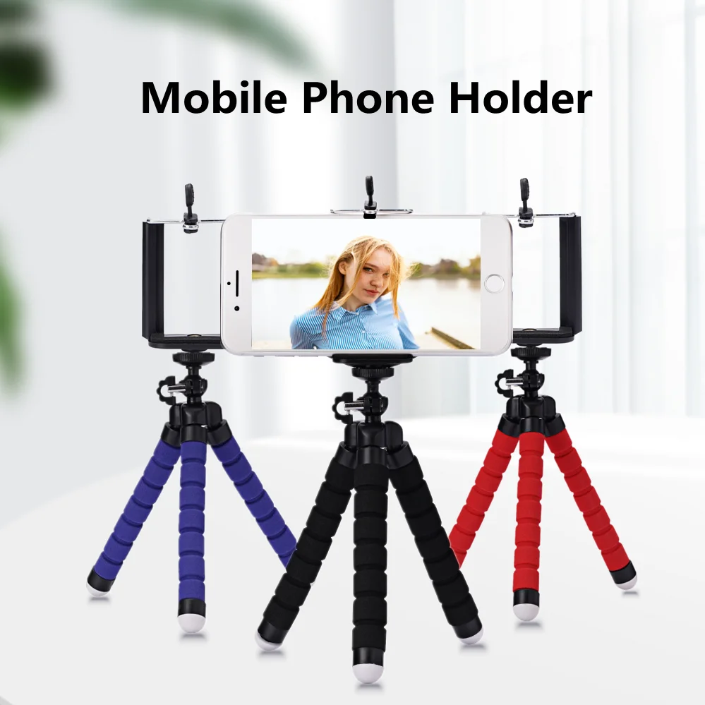 

New Creative Mini Flexible Octopus Stand Desktop Tablet PC Mobile Phone Tripod Stand Foldable Universal
