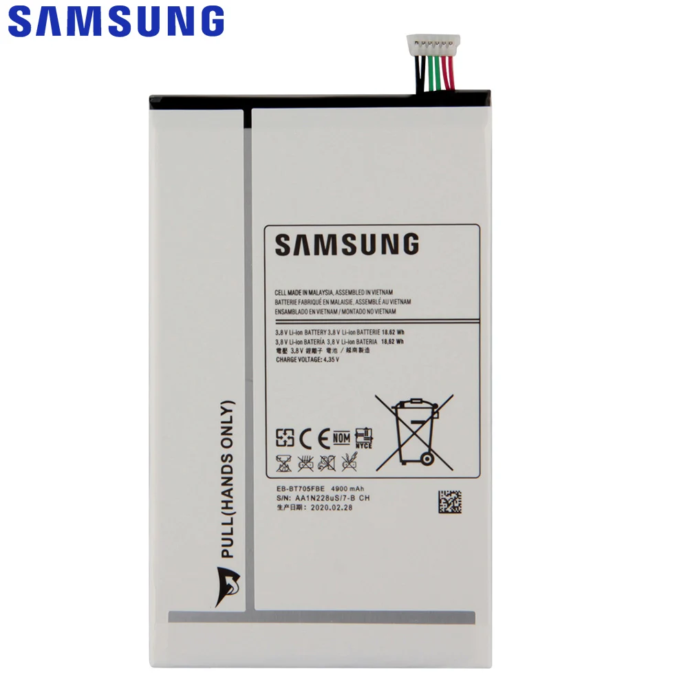 Оригинальная запасная аккумуляторная батарея для SAMSUNG GALAXY Tab S 8 4 T700 T705