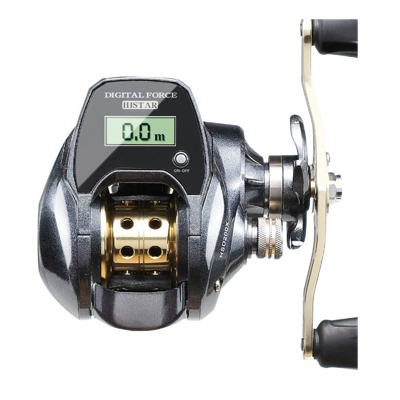 

Digital Display Electronic Fishing Reel 2020 New 7.0:1 High Speed Ratio Low Profile Line Counter Baitcasting Reel Fishing Tools