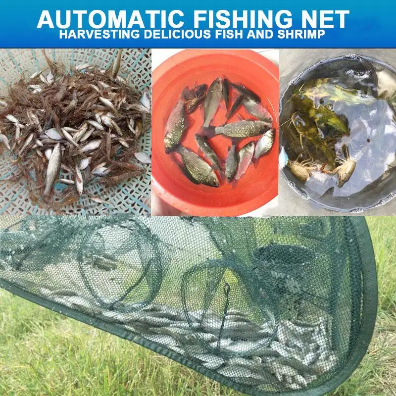 Практичная Складная сетка для рыбалки Dip клетка рыболовная креветка линия раки Зеленый Нейлон Рыболовная