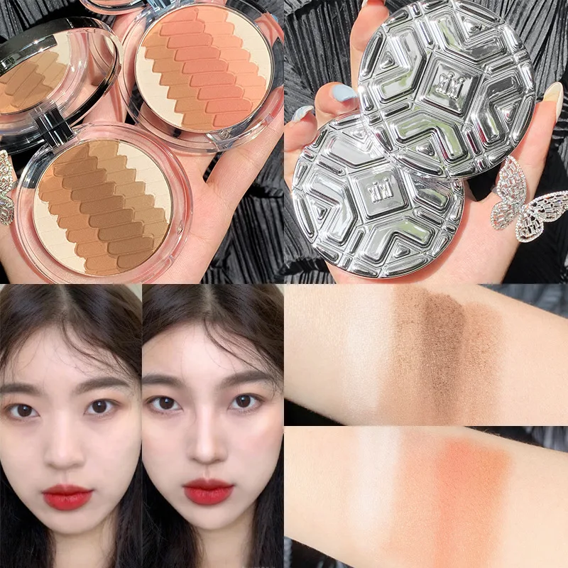 

Makeup Highlighter Palette Texture Contour Shimmer Powder iluminador Highlight Face Bronzer Cheek Blusher Cosmetic Face Blush