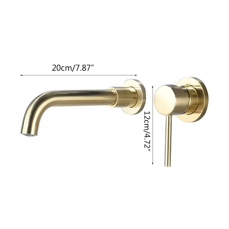 

1Set Wall Mounted Basin Faucet Metal Single Handle Hot Cold Mixer Water Tap Kit