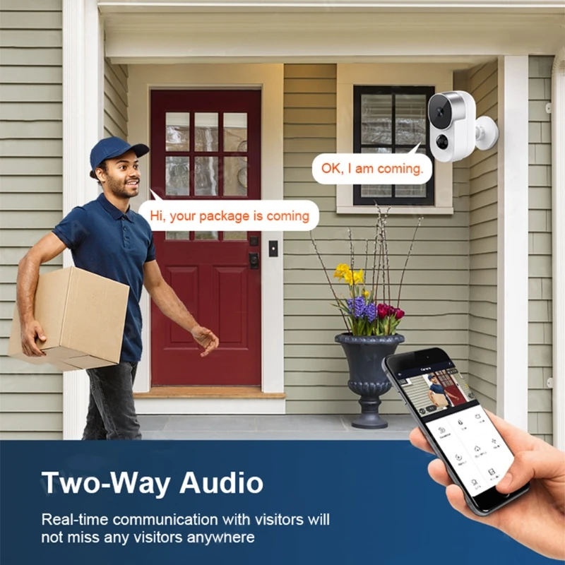 

Two Way Low Power Wireless WiFi Camera Waterproof Surveillance 1080 High-definition Night Vision Long Stanby Time