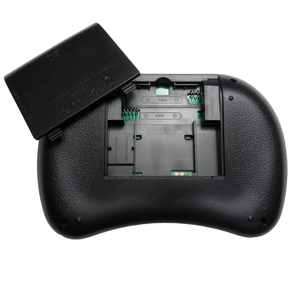 2,4 ГГц USB touch pad I8 Мини Беспроводная клавиатура с разноцветной светодиодной подсветкой на английском, русском, испанском