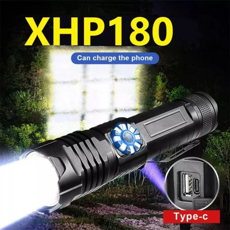 

Hedeli New XHP180 Most Powerful Flashlight 18650 Led Lantern Usb Rechargeable Torch Light Telescopic Camping Fishing Lanterns