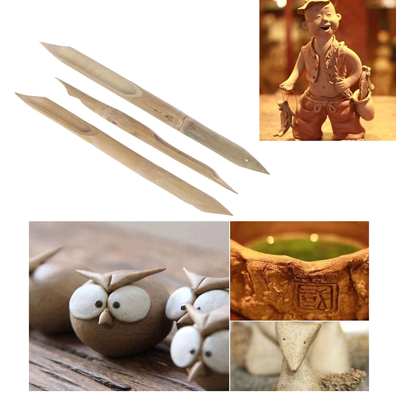 3 шт. бамбуковые дыроколы для работы с глиной | Дом и сад