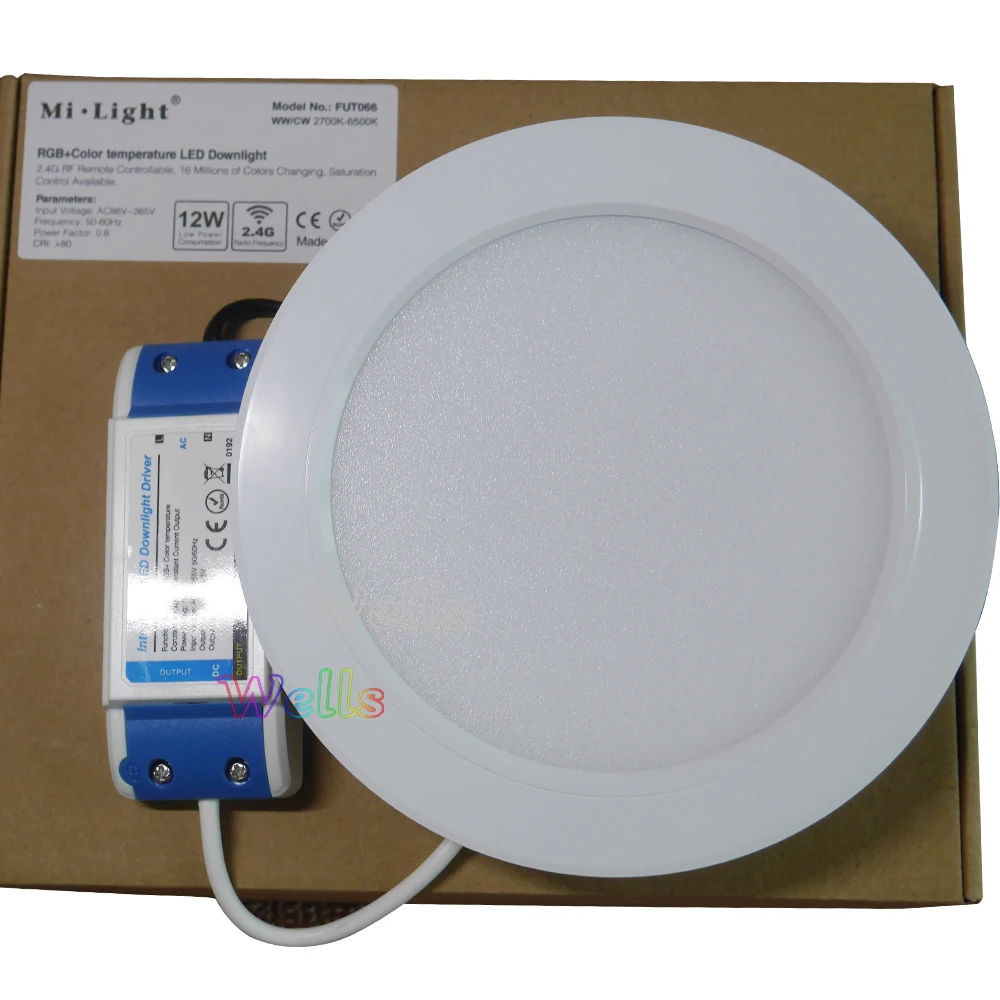 Miboxer 12 Вт RGB + CCT светодиодный светильник круглый с регулируемой яркостью FUT066 и 2 4G