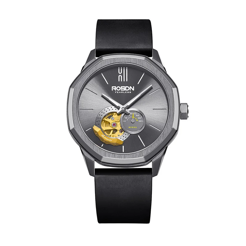 Luxury Brand ROSDN Men's Watches Japan MIYOTA 8N40 Automatic Mechanical Pocket Watch Man Sapphire Skeleton 50M Waterproof R2189