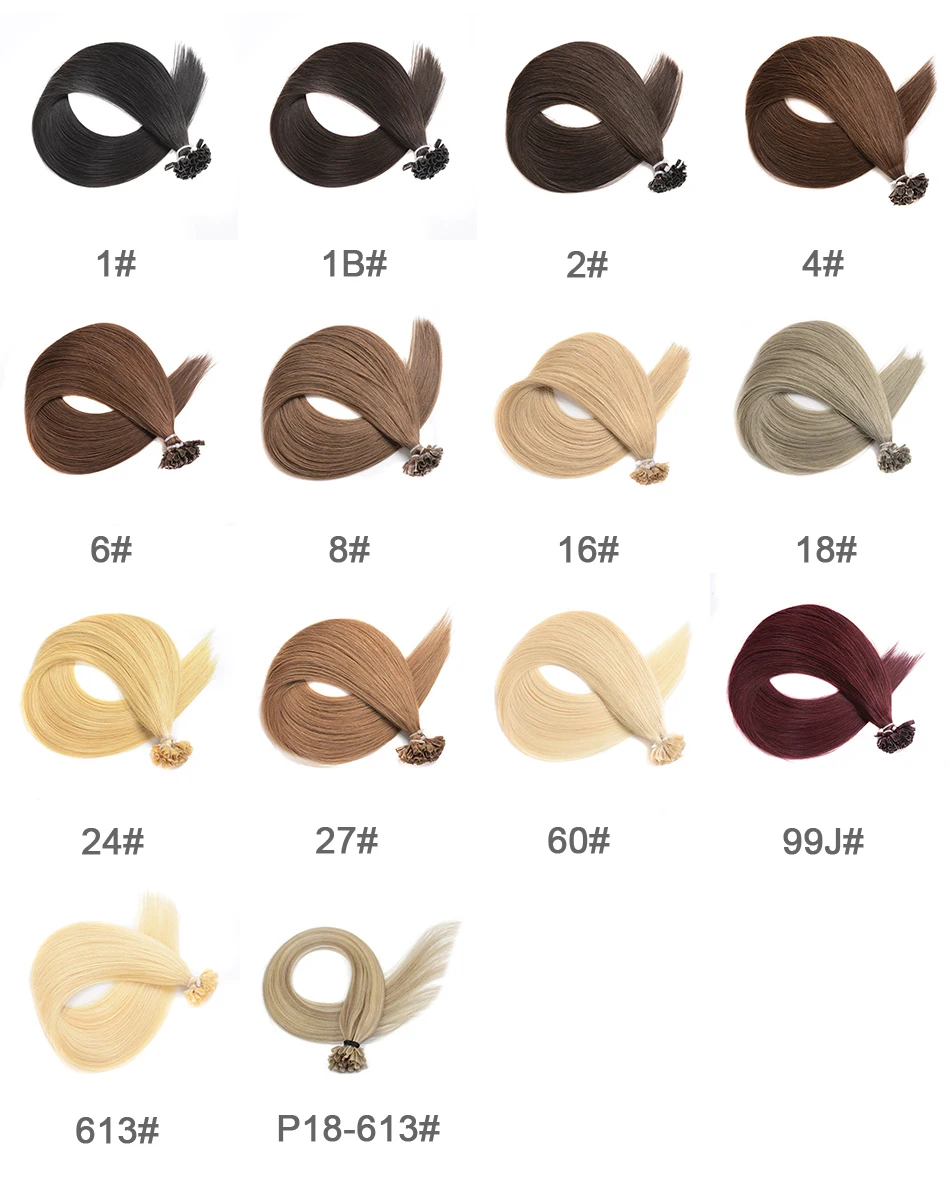 MRS HAIR, 1 г/шт., 14 дюймов, 16 дюймов, 20 дюймов, 24 дюйма, накладные волосы, прямые волосы Remy Nail, кератиновые человеческие волосы, 50 шт