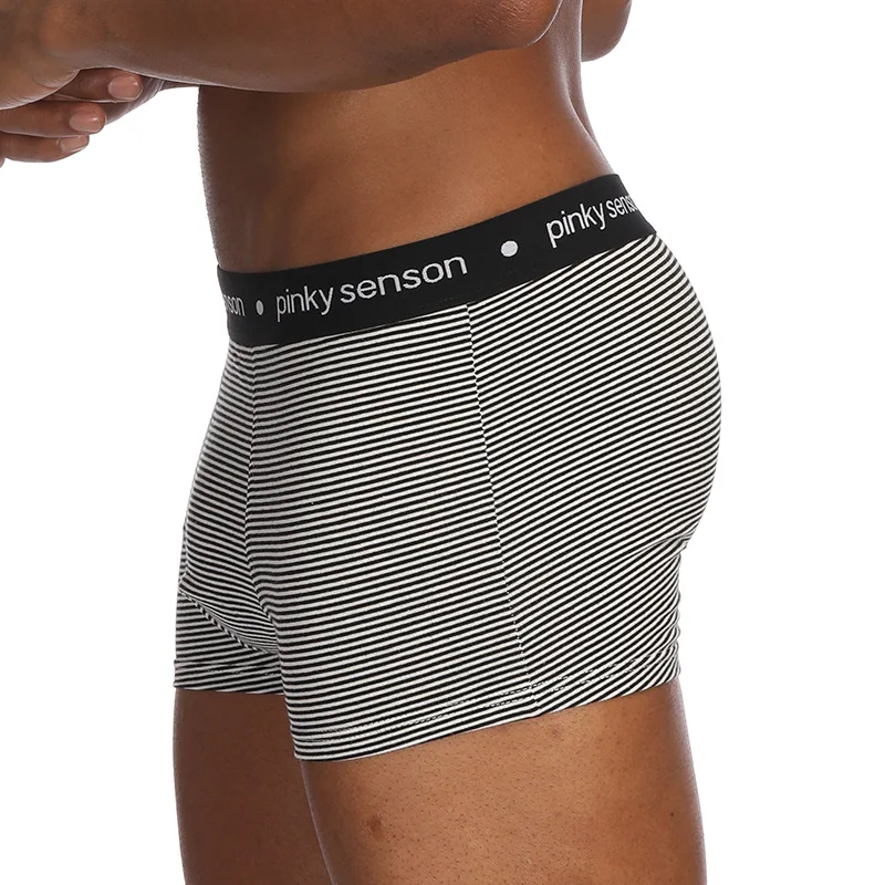 Мужское нижнее белье мягкие хлопковые трусы боксеры в полоску|Мужские боксеры| |