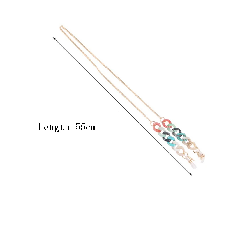 

Fashion Mask Lanyards Candy Color Acrylic Glasses Chain for Women Mask Chain Necklace for Face Holder Sunglasses Straps